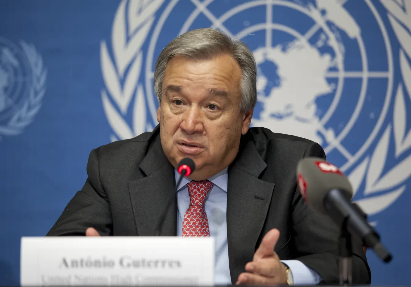 Antonio Guterres, Secretaris-Generaal van de VN.  © Eric Bridiers