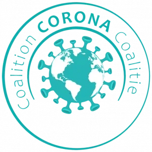 Logo van de Corona Coalitie, een brede samenwerking binnen het Belgisch middenveld