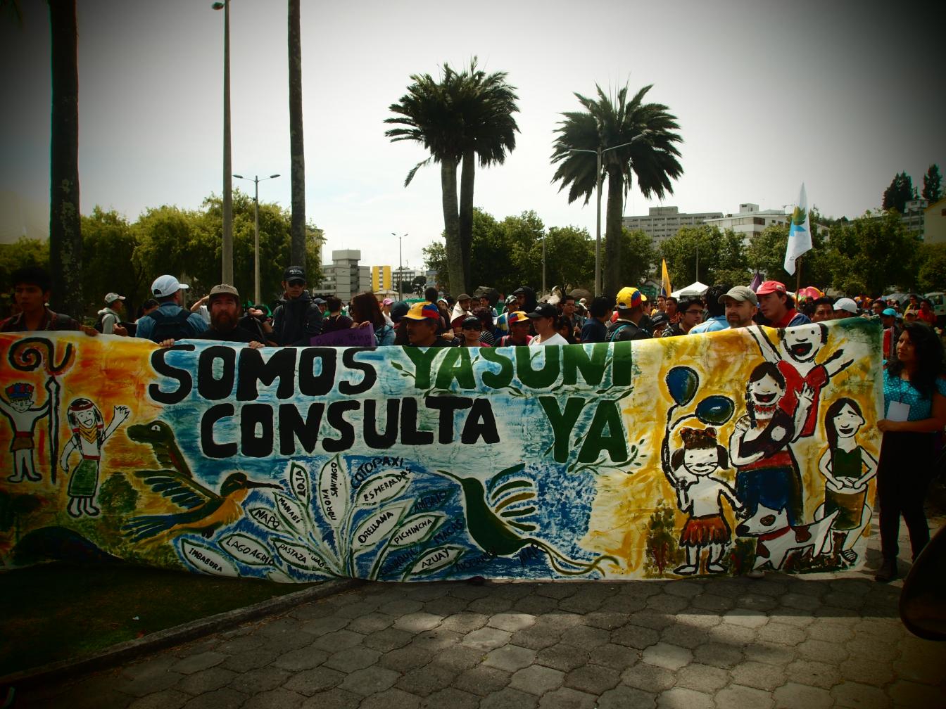 Accion Ecologica actie in Ecuador Yasuni Consulta Ya