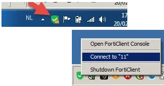 Connect forticlient