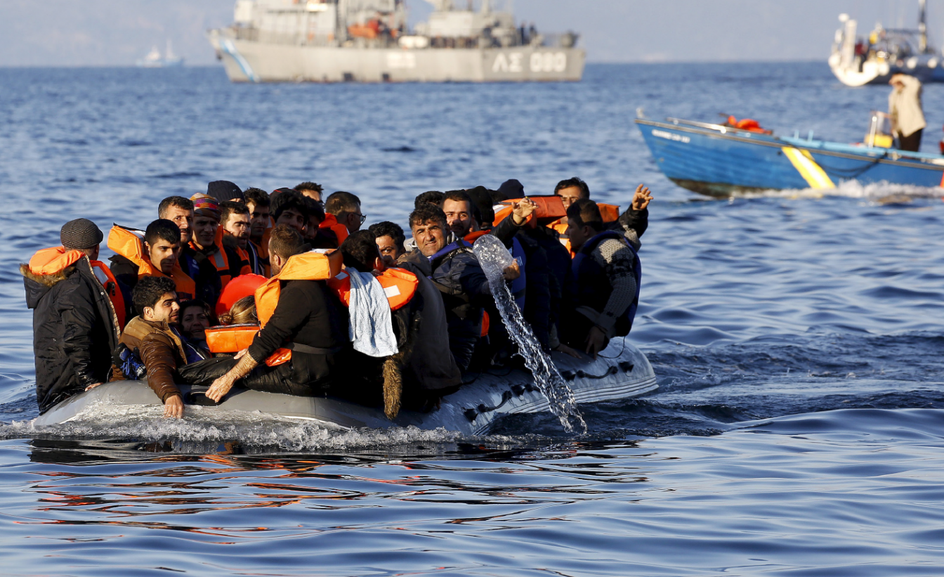 Vluchtelingen op zee