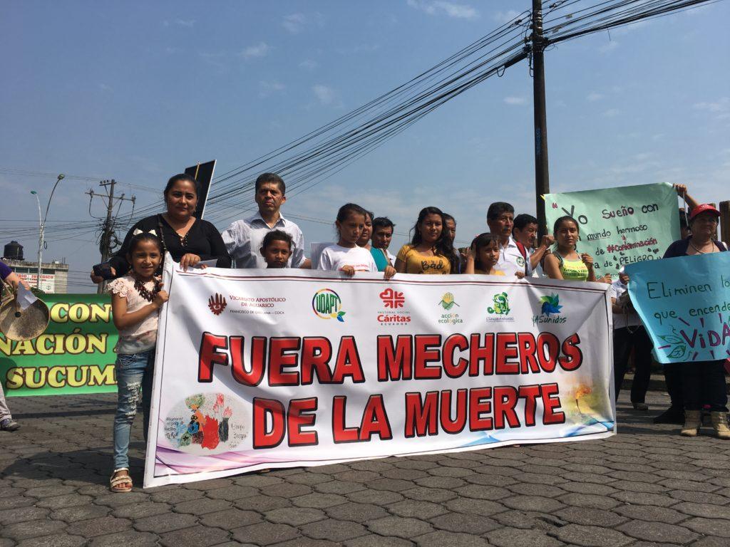 Actie tegen de fakkels in Ecuador