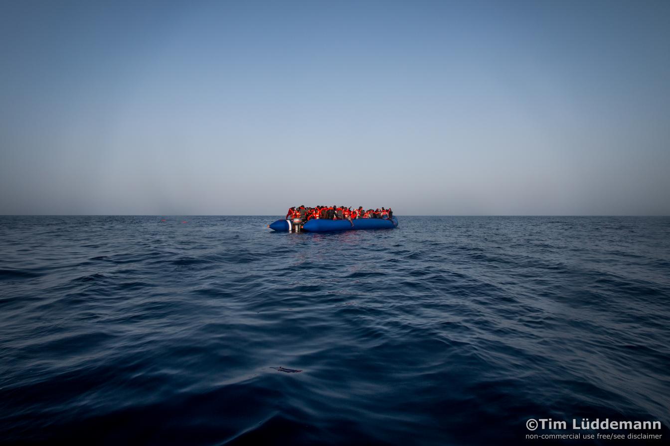 Vluchtelingen op de Middellandse Zee