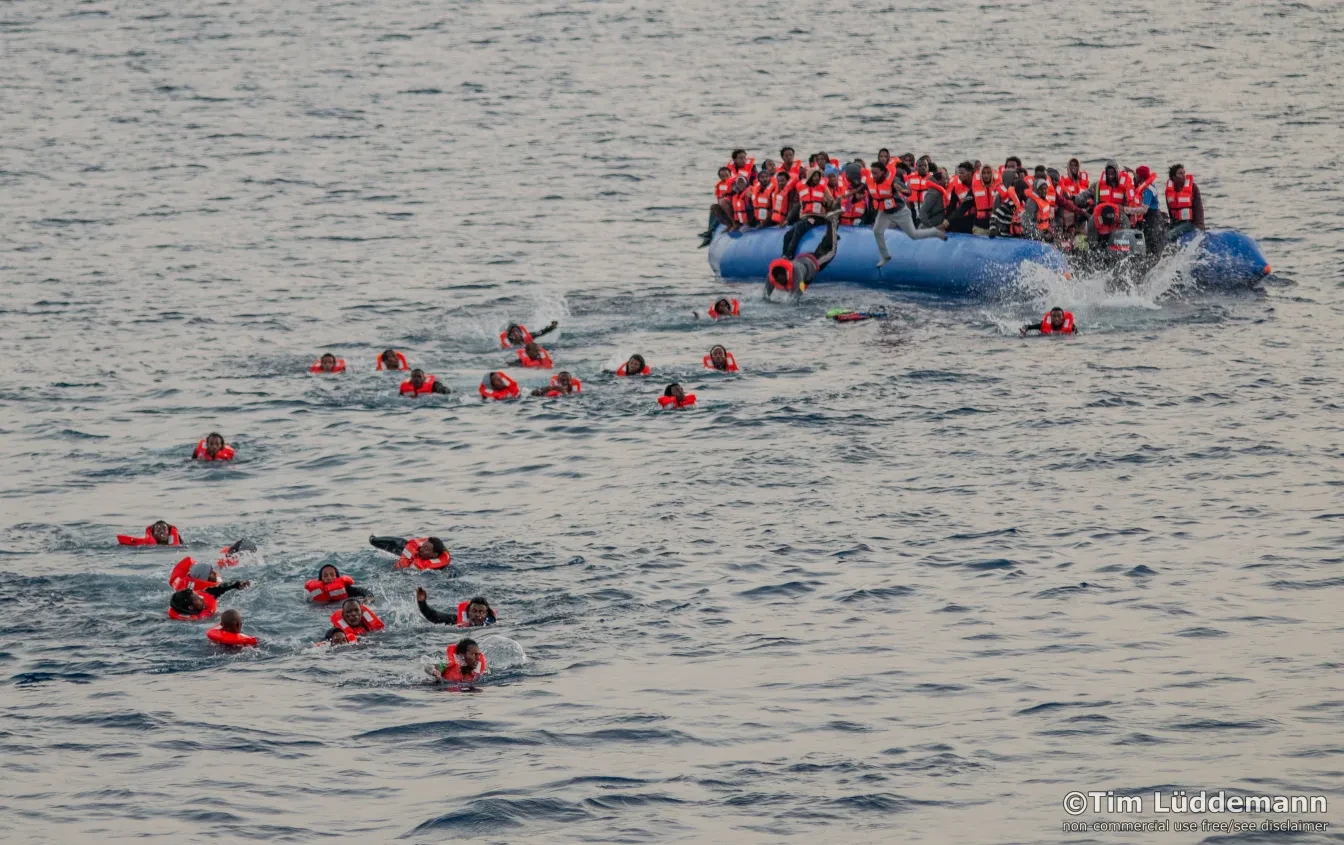 Reddingsactie op de Middellandse Zee