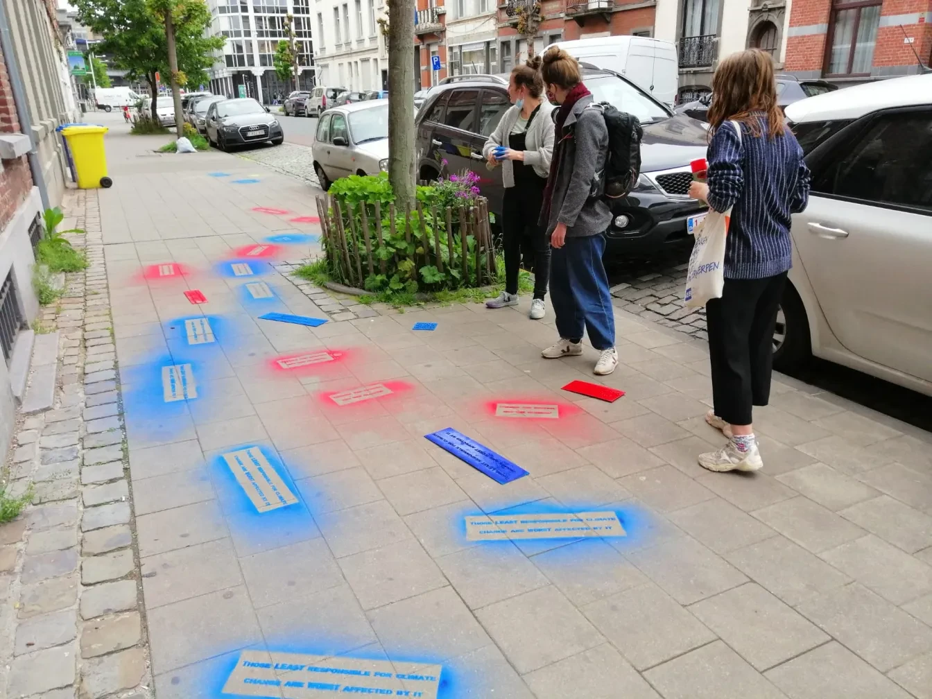 slogans graffiti-actie