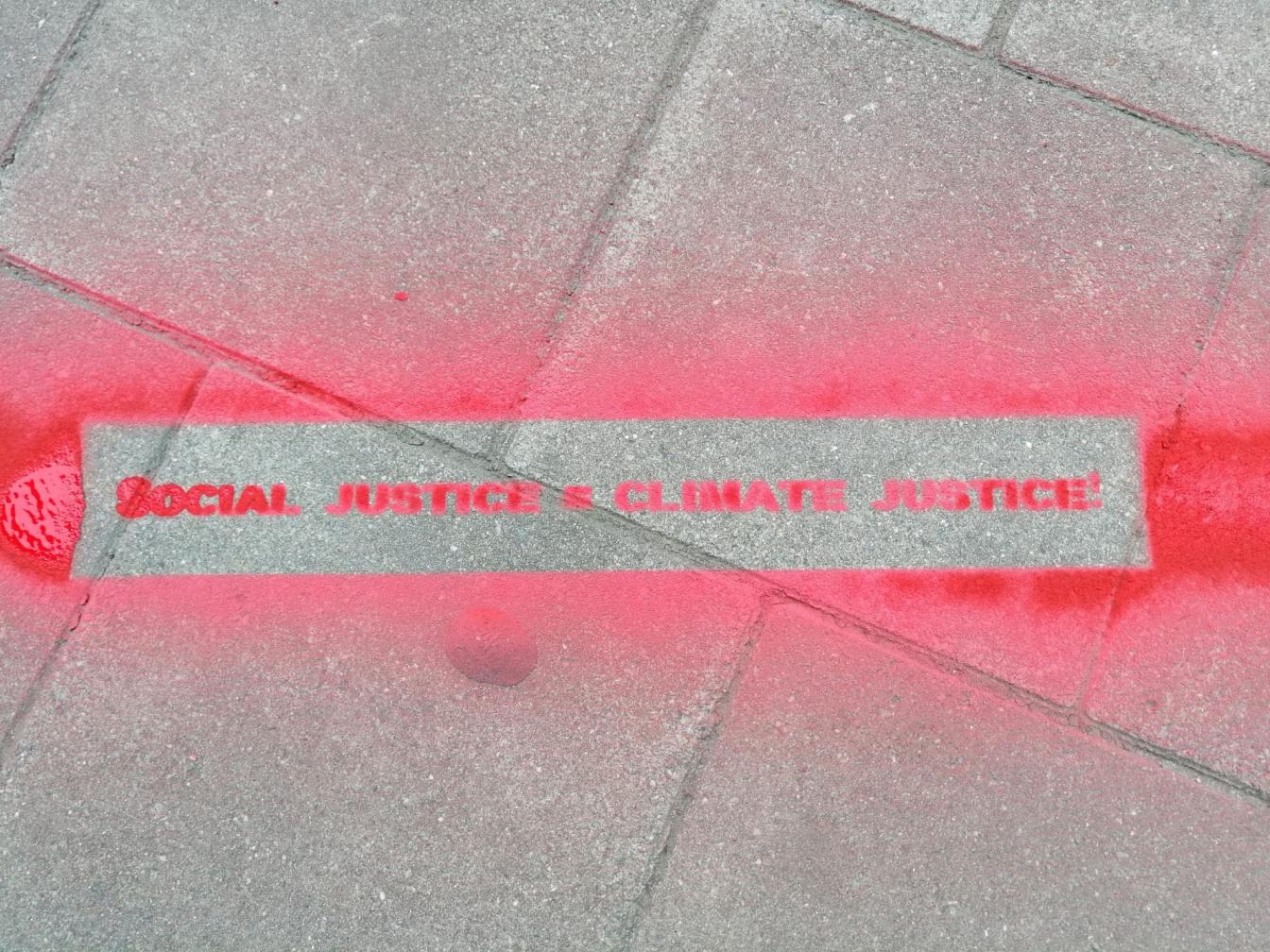 SLogan 'Social justice is climate justice!'