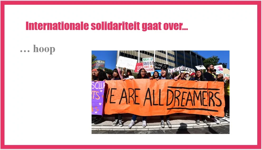 dia uit de powerpoint 'We are all dreamers'