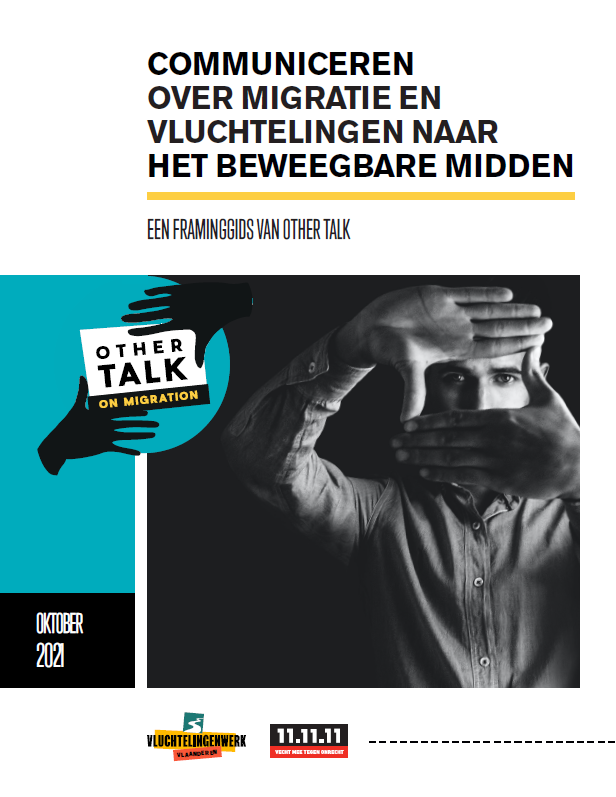 Titelblad Other Talk framinggids: Communiceren over migratie en vluchtelingen naar het beweegbare midden