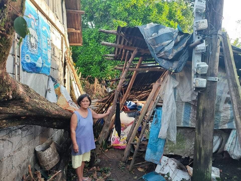 Vernield huis na supertyfoon Odette op de Filipijnen