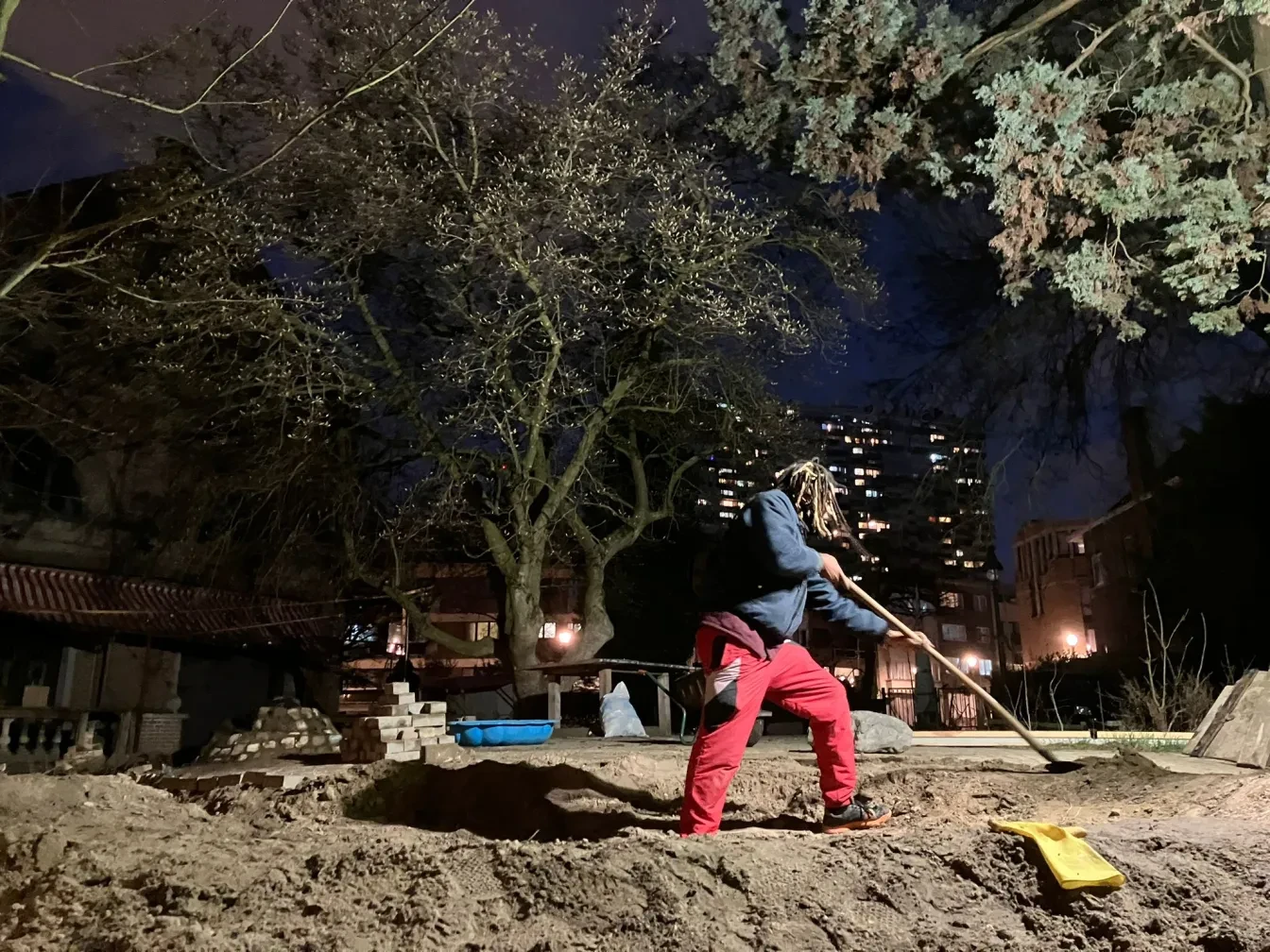 Foto van Oscar Cassamajor die aan het schuppen is