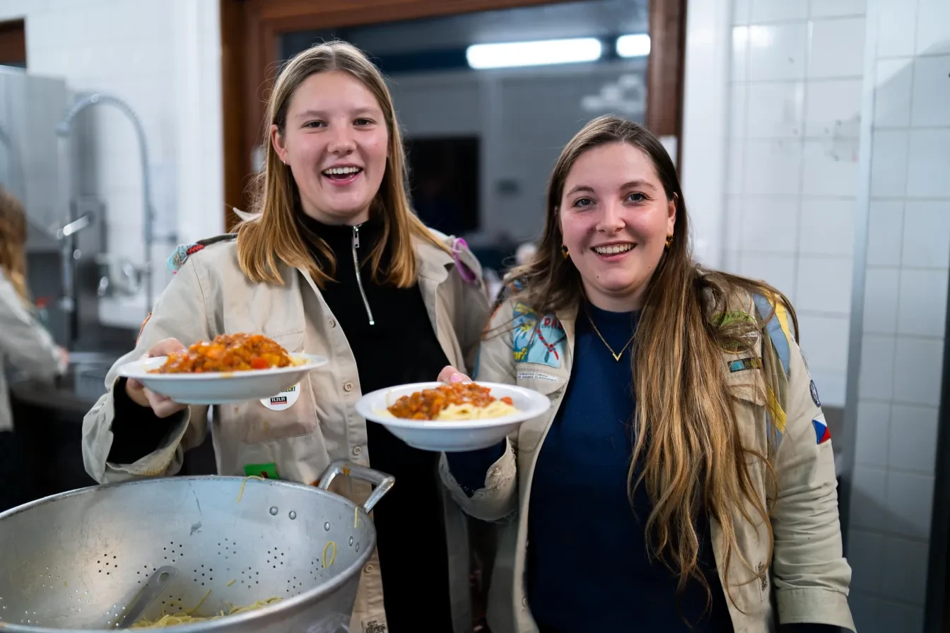 Chiro van Linde organiseert een spaghettislag tijdens de campagne