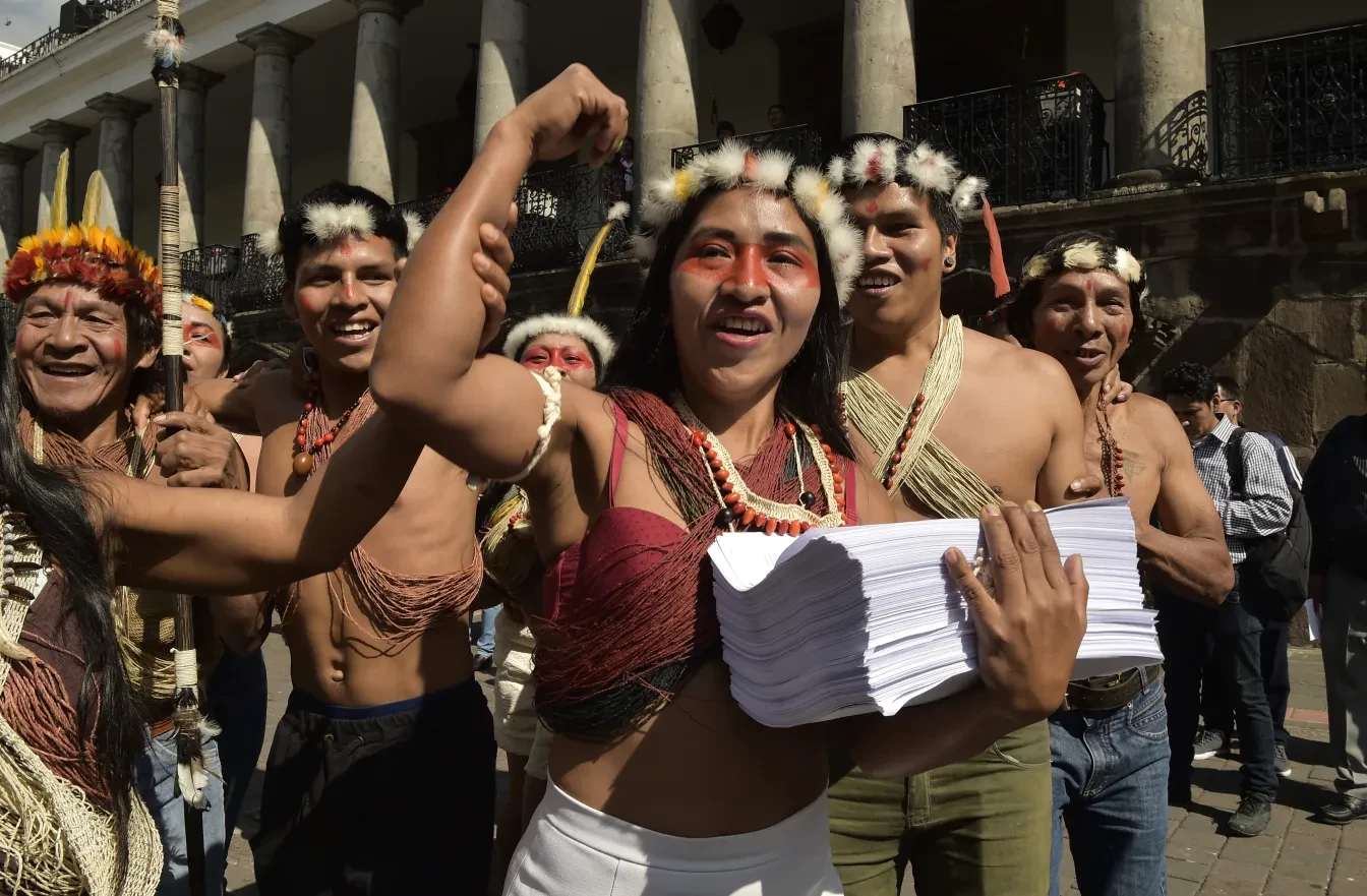 Activisten vieren dat olie in de grond blijft in Yasuni