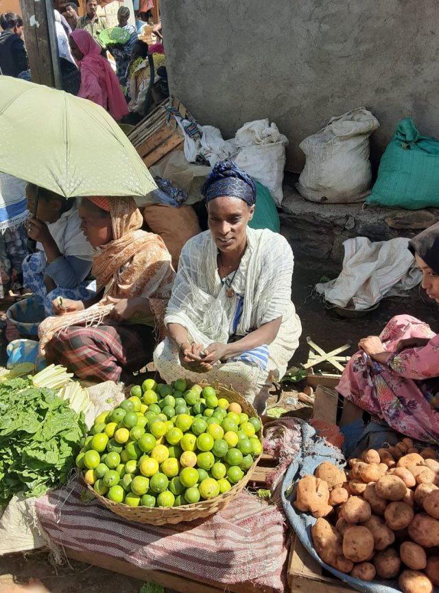 Lokale markt Ethiopië 4de Pijler Nosissa