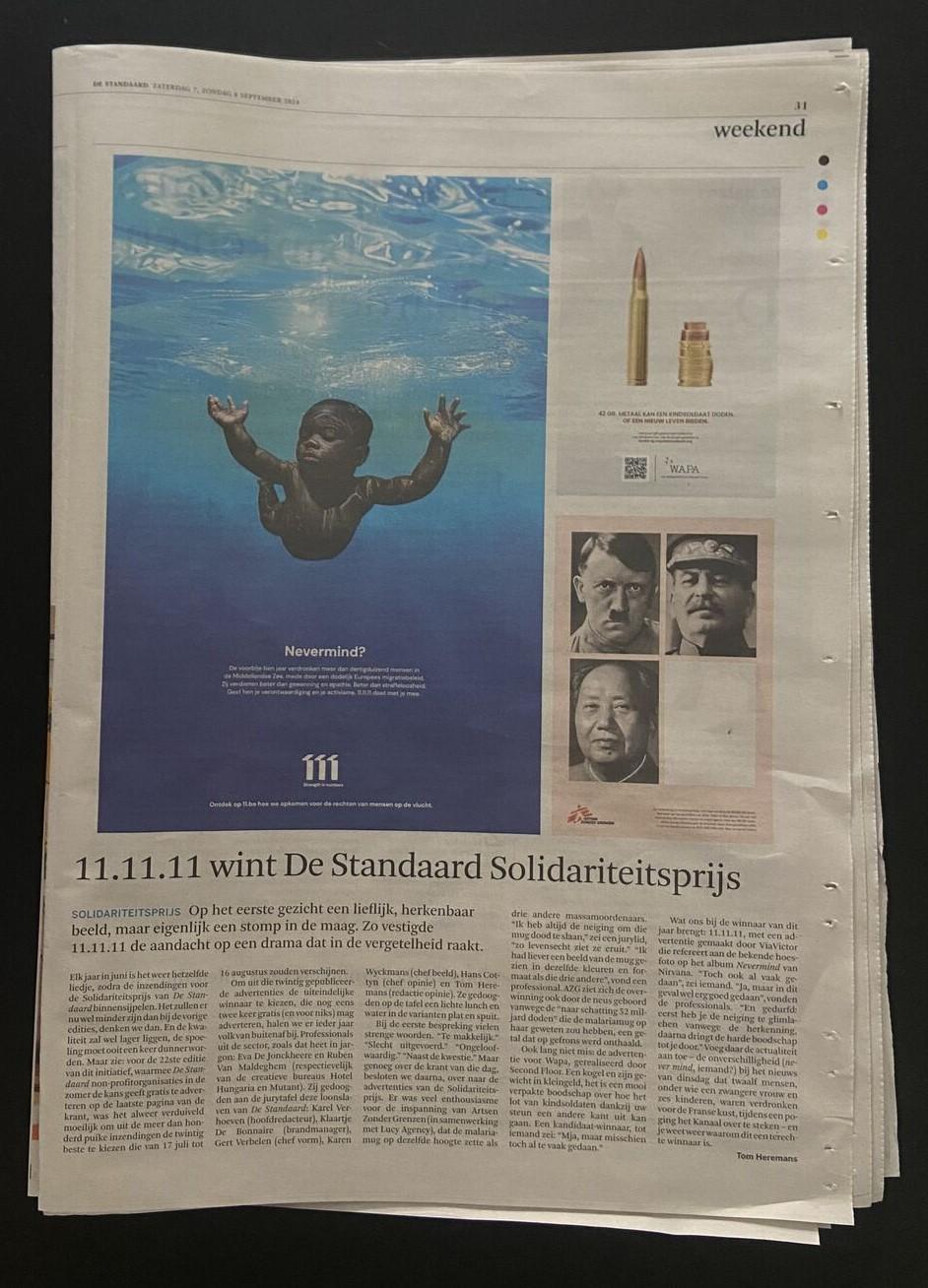 11.11.11 wint de Standaard Solidariteitsprijs