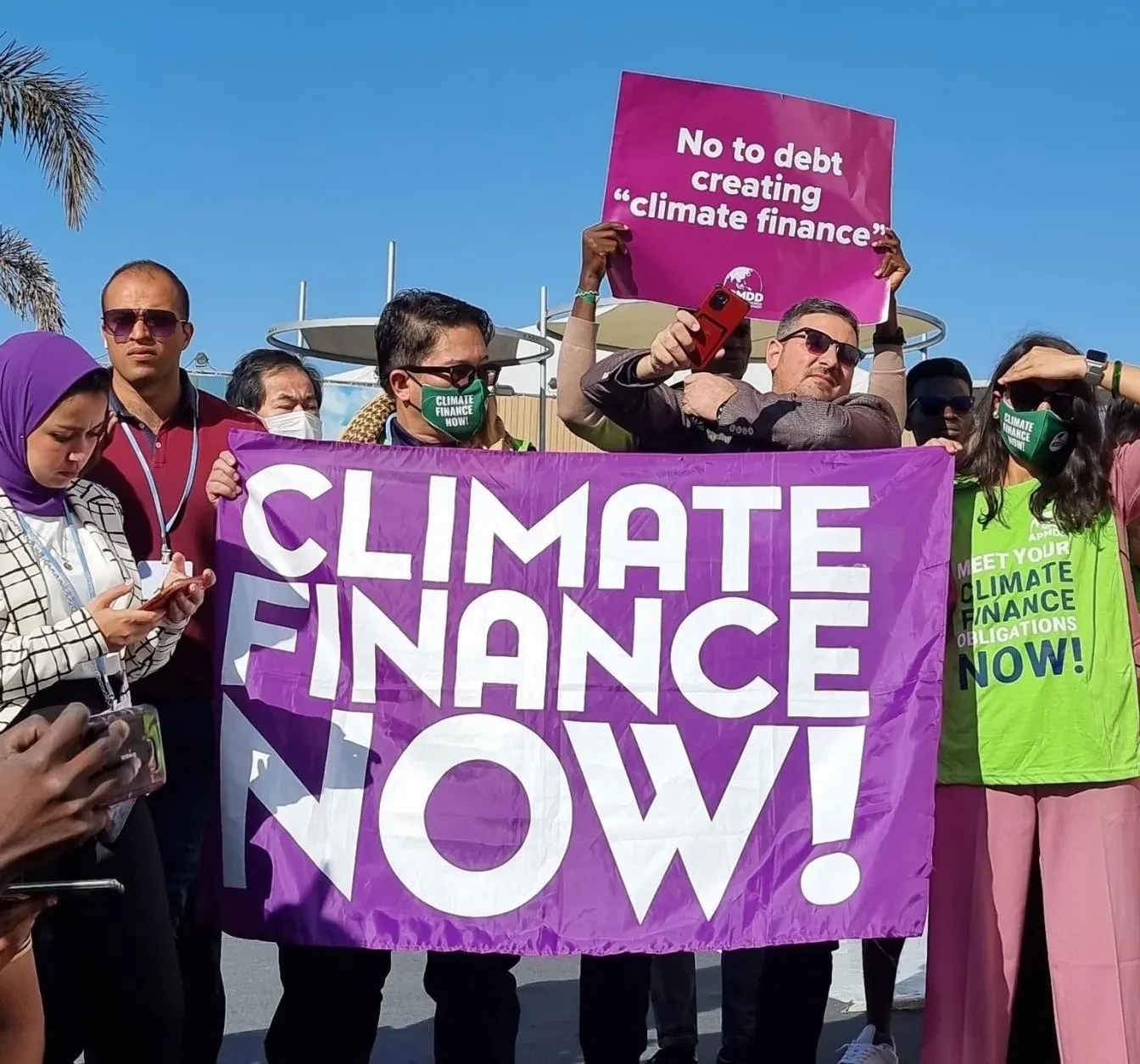 Protestactie van APMDD op de COP27