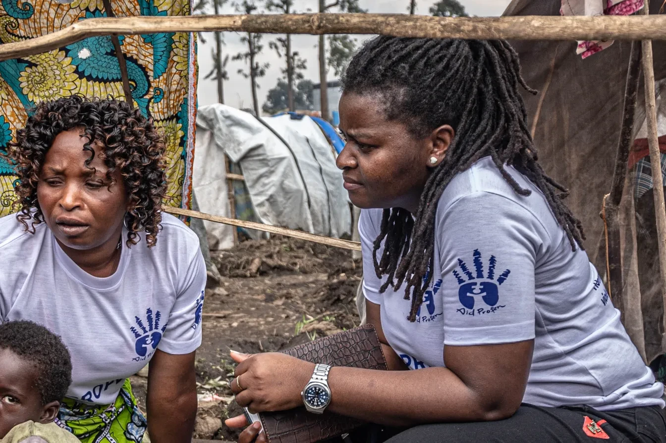 Passy in een vluchtelingenkamp in Oost-Congo