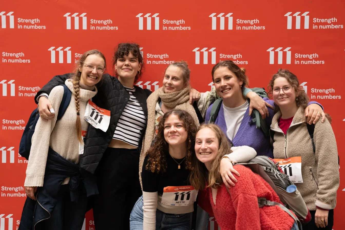 Groepsfoto deelnemers Miles for Humanity