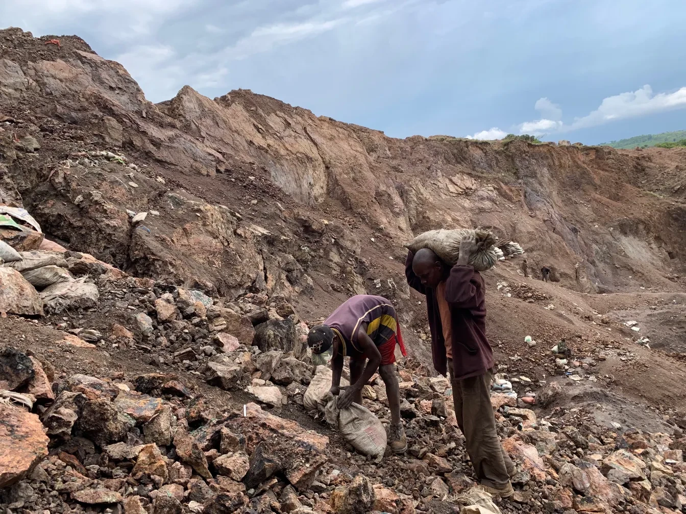 Mijnwerkers in Congo