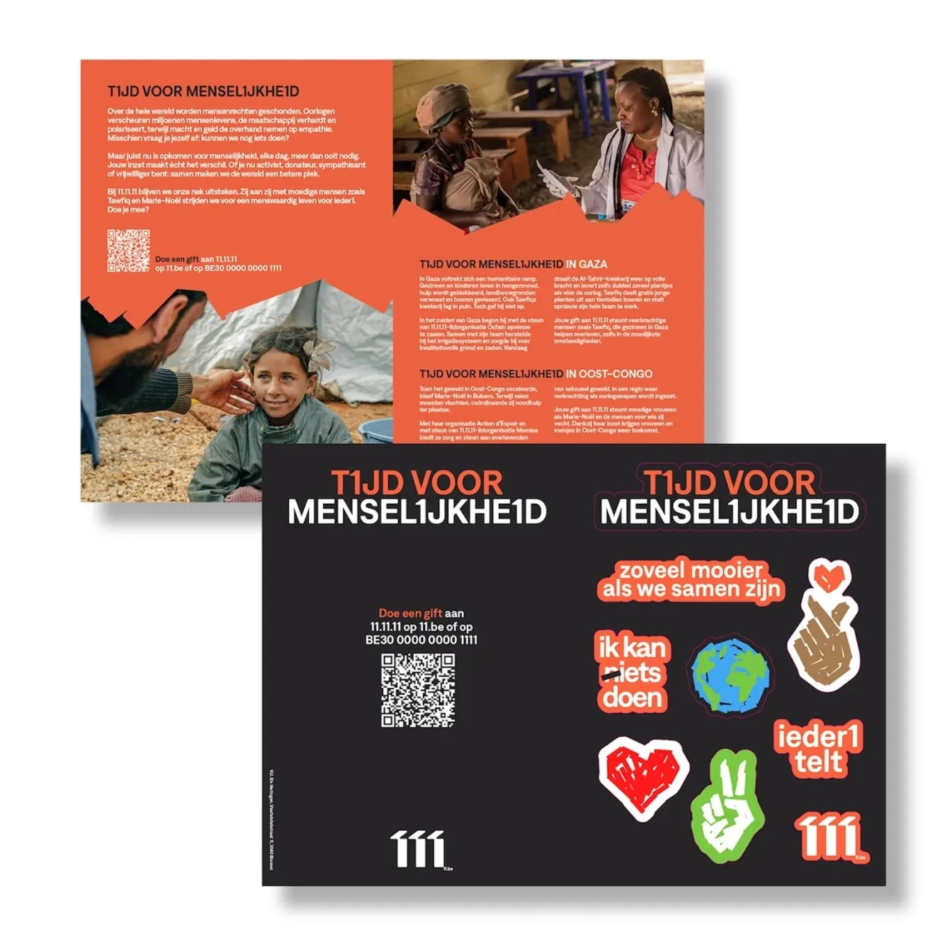 Stickervel-flyer menselijkheid campagne 2025