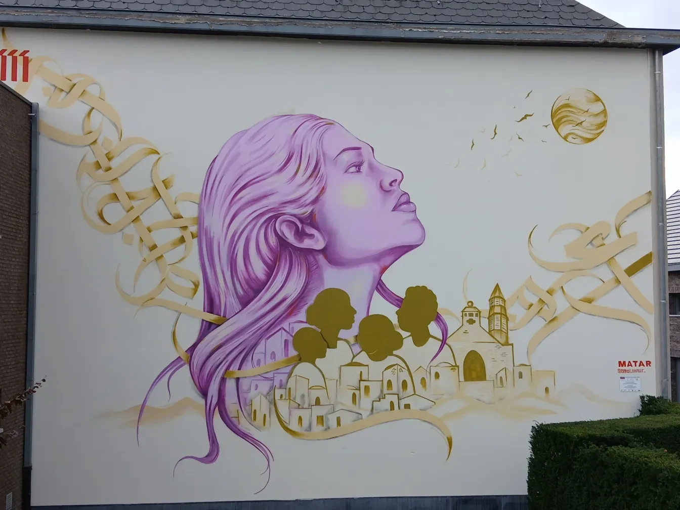 Muurschildering 11.11.11 Lokeren Ismail Matar 