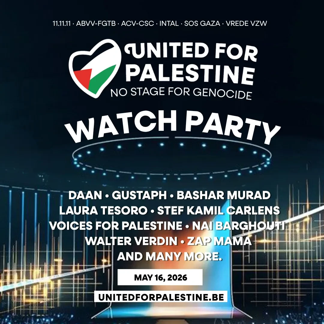 Line-up watch party United for Palestine