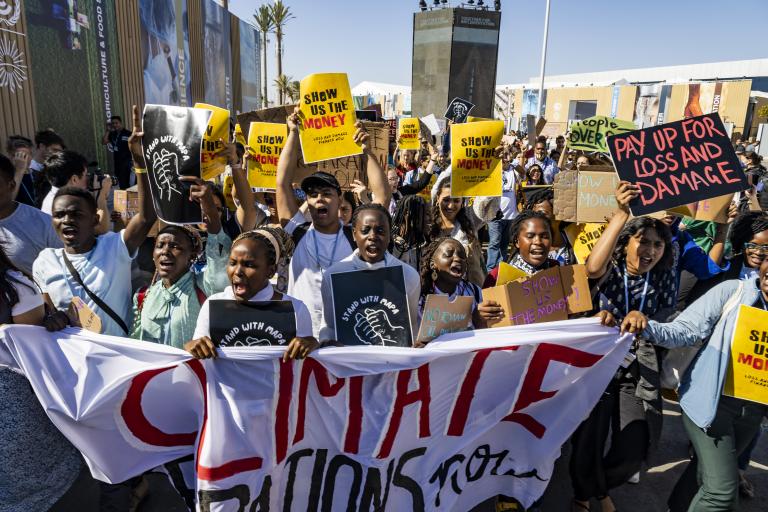 Protesten tijdens de klimaattop in Sharm El-Sheikh (2022) - Pay up for Loss and Damage