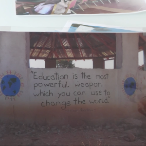 Quote op school van Vriendinnen van Zambia
