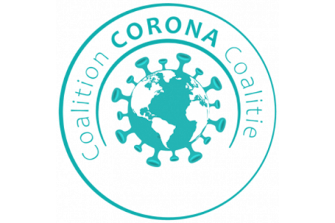 Logo van de Corona Coalitoe, een brede samenwerking binnen het Belgisch middenveld