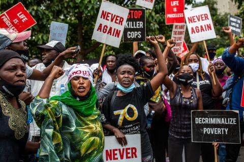 Protesten in Kenria tegen politiegeweld nav Coronamaatregelen