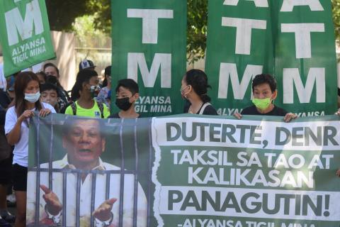Protest tegen de regering Duterte