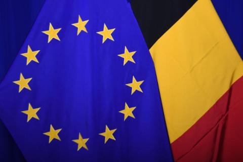 Belgische en Europese vlag