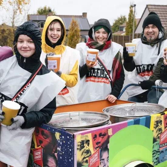 Soepverkoop in Lauwe, campagne 2019 (Foto: Damon Debacker)