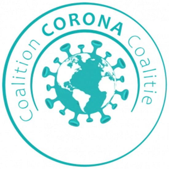Logo van de Corona Coalitoe, een brede samenwerking binnen het Belgisch middenveld