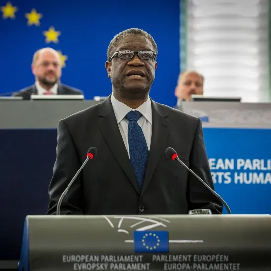 Denis Mukwege kreeg in 2014 de Sacharovprijs van het Europees Parlement