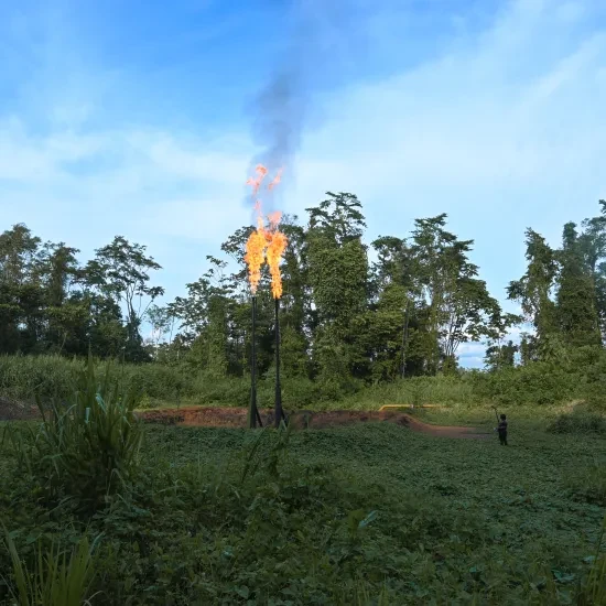 Gasfakkels van de dood Ecuador