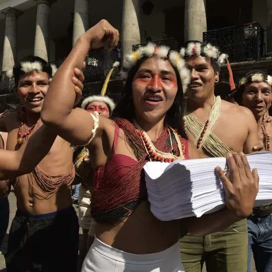 Activisten vieren dat olie in de grond blijft in Yasuni