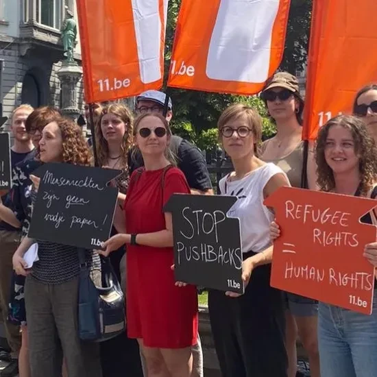 Actie tegen Pushbacks Zavel Brussel
