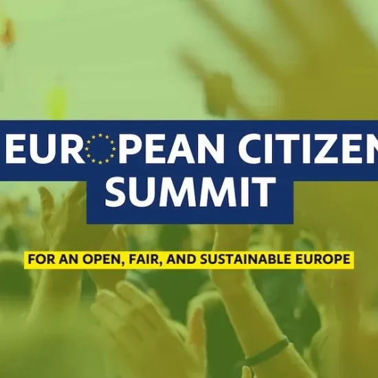 European Citizens Summit for an open, fair and sustainable Europe (banner)