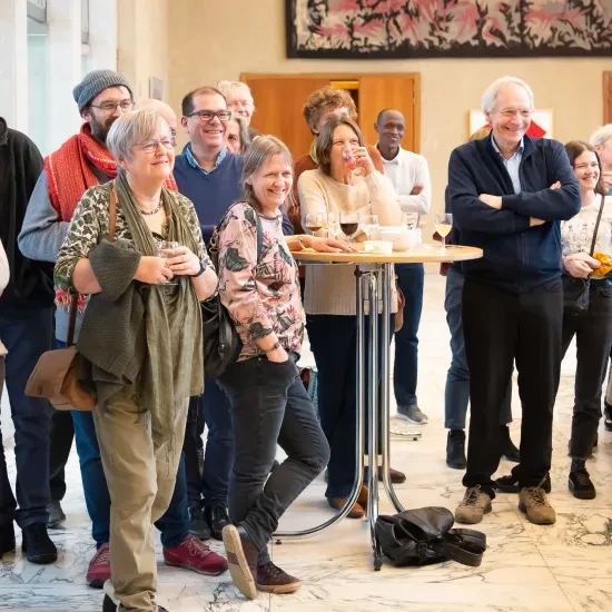 Groep vrijwilligers van de provincie Antwerpen tijdens het netwerkmoment