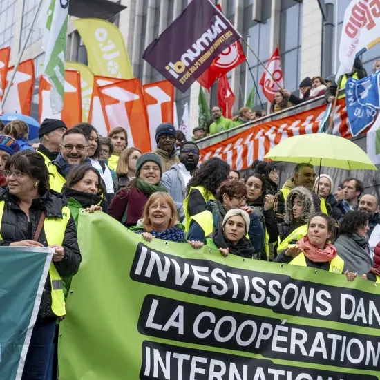 Actie tegen besparingen ontwikkelingssamenwerking dec 2024
